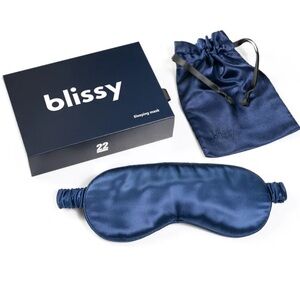 Blissy Blue Silk Sleep Mask